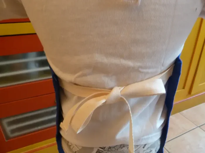 Tablier 4 ans CHOUETTES bleu roi 4 atelier-béarnais