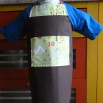 Tablier 4 ans FERME marron 1 atelier-béarnais