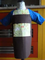 Tablier 4 ans FERME marron 1 atelier-béarnais