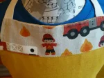 Tablier 6 ans POMPIERS jaune Bahia 3 atelier-béarnais