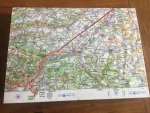 Carnet de dessin recouvert de la carte routière L_ISLE-JOURDAIN moy format 2