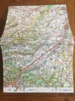 Carnet de dessin recouvert de la carte routière L_ISLE JOURDAIN moy format 3