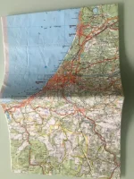 Carnet de dessin recouvert de la carte routière PAYS BASQUE moyen format 3
