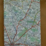 Carnet de dessin recouvert de la carte routière RENNES moyen format 1 atelier- béarnais