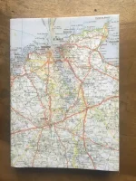 Carnet de dessin recouvert de la carte routière SAINT-MALO moyen format 1 atelier-barnais