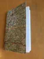 Carnet de notes recouvert de la carte routière AUCH grand format 4 atelier-béarnais