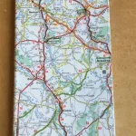 Carnet de notes recouvert de la carte routière AUXERRE moyen format 1 atelier-béarnais