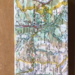 Carnet de notes recouvert de la carte routière BAGNERES-DE-LUCHON moyen format 1 atelier-béarnais