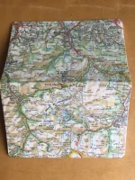 Carnet de notes recouvert de la carte routière BAGNERES-de-BIGORRE grand format 3 atelier-béarnais