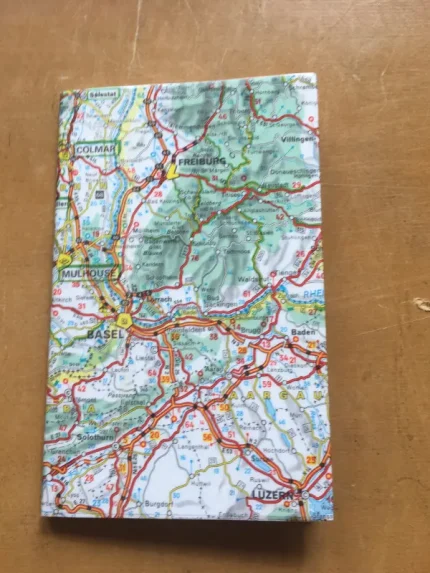 Carnet de notes recouvert de la carte routière COLMAR moyen format 1 atelier-béarnais