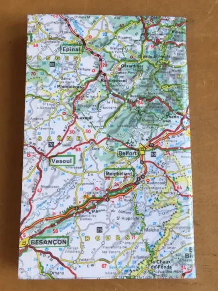 Carnet de notes recouvert de la carte routière COLMAR moyen format 2 atelier-béarnais