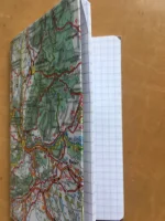 Carnet de notes recouvert de la carte routière COLMAR moyen format 4 atelier-béarnais
