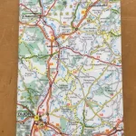 Carnet de notes recouvert de la carte routière DIJON moyen format 1 atelier-béarnais
