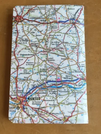 Carnet de notes recouvert de la carte routière LE MANS moyen format 2 atelier-béarnais