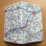 Carnet de notes recouvert de la carte routière LE MANS moyen format 3 atelier-béarnais