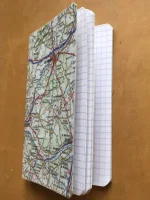 Carnet de notes recouvert de la carte routière LE MANS moyen format 4 atelier-béarnais