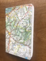 Carnet de notes recouvert de la carte routière PAYS BASQUE moyen format 4 atelier-bearnais