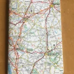 Carnet de notes recouvert de la carte routière POITOU-CHARENTE grand format 1 atelie-béarnais