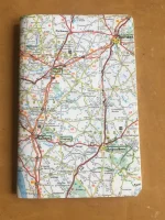 Carnet de notes recouvert de la carte routière POITOU-CHARENTE grand format 1 atelie-béarnais