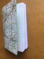 Carnet de notes recouvert de la carte routière POITOU-CHARENTE grand format 4 atelier-béarnais