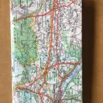 Carnet de notes recouvert de la carte routière PONT-AUDEMER moyen format 1 atel