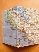 Carnet de notes recouvert de la carte routière ROYAN moyen format 3 atelier-béarnais