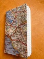 Carnet de notes recouvert de la carte routière ROYAN moyen format 4 atelier-béarnais