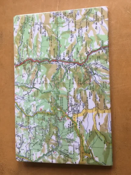 Carnet de notes recouvert de la carte routière BEDOUS grand format 1 atelier-béarnais
