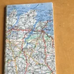 Carnet de notes recouvert de la carte routière COTES d_ARMOR grand format 1 atelier-béarnais