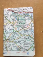 Carnet de notes recouvert de la carte routière COTES d_ARMOR moyen format 1 atelier-béarnais.fr r