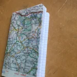 Carnet de notes recouvert de la carte routière COTES d_ARMOR moyen format 4 atelier-béarnais
