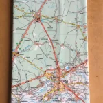 Carnet de notes recouvert de la carte routière DAX grand format 1 atelier-béarnais