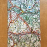 Carnet de notes recouvert de la carte routière GRENOBLE grand format 1 atelier-béarnais