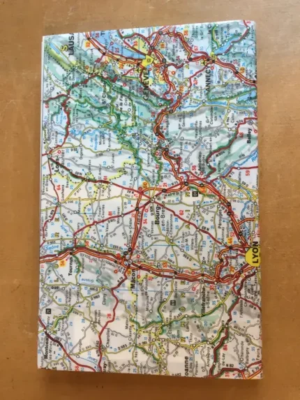 Carnet de notes recouvert de la carte routière GRENOBLE grand format 2 atelier-béarnais