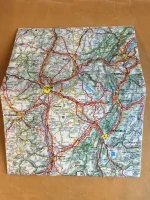 Carnet de notes recouvert de la carte routière GRENOBLE grand format 3 atelier-béarnais