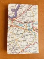 Carnet de notes recouvert de la carte routière MONTAUBAN 2 moyen format atelier-béarnais