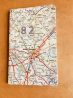 Carnet de notes recouvert de la carte routière MONTAUBAN moyen format 1 atelier-béarnais