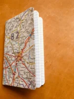 Carnet de notes recouvert de la carte routière MONTAUBAN moyen format 4 atelier-béarnais