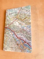 Carnet de notes recouvert de la carte routière ORTHEZ grand format 1 atelier-béarnais