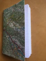 Carnet de notes recouvert de la carte routière ORTHEZ grand format 4 atelier-béarnais