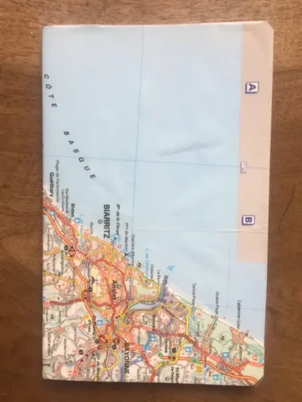 Carnet de notes recouvert de la carte routière PAYS BASQUE grand format 1 atelier-bearnais