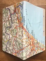 Carnet de notes recouvert de la carte routière PAYS BASQUE grand format 3 atelier-bearnais