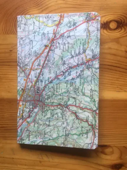 Carnet de notes recouvert de la carte routière de PAU grand format 1