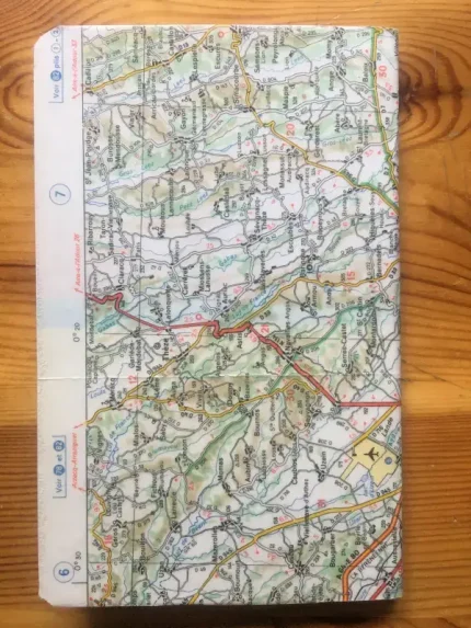 Carnet de notes recouvert de la carte routière de PAU grand format 2