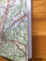Carnet de notes recouvert de la carte routière de PAU grand format 4 atelier-bearnais