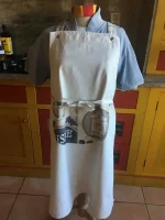 TAblier Béarnais à Bretelles TABB CUISINE blanc cassé 4 atelier-béarnais