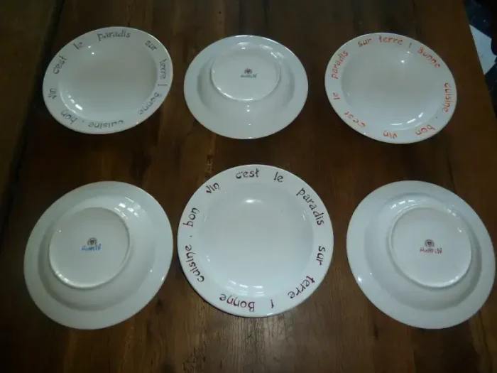 6 ASSIETTES-DEVINETTES Henri IV couleurs différentes