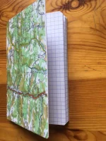Carnet de notes recouvert de la carte routière BEDOUS moyen format 4 atelier-bearnais