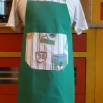 Tablier 12 ans BASEBALL vert irlandais 1 atelier-béarnaisJPG