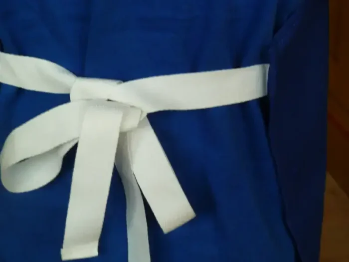 Tablier 8 ans CHOUETTES bleu roi 5 atelier-béarnais